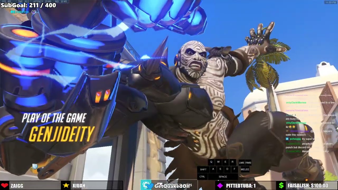 POTG! GetQuakedOn Doomfist God Overwatch Gameplay Season 32 Top 500