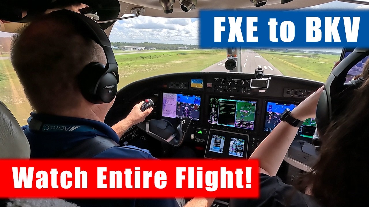 Fort Lauderdale to Tampa | Entire Flight Recorded | Jackie interviews Me! | G3000 Familiarization