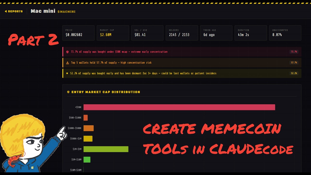 Building a Memecoin Analysis Tool w/ ClaudeCode (2/2)