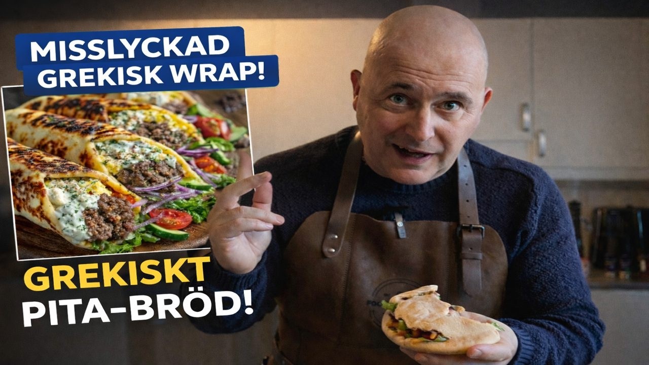 Grekisk wrap som spårade ur (pita räddade allt)