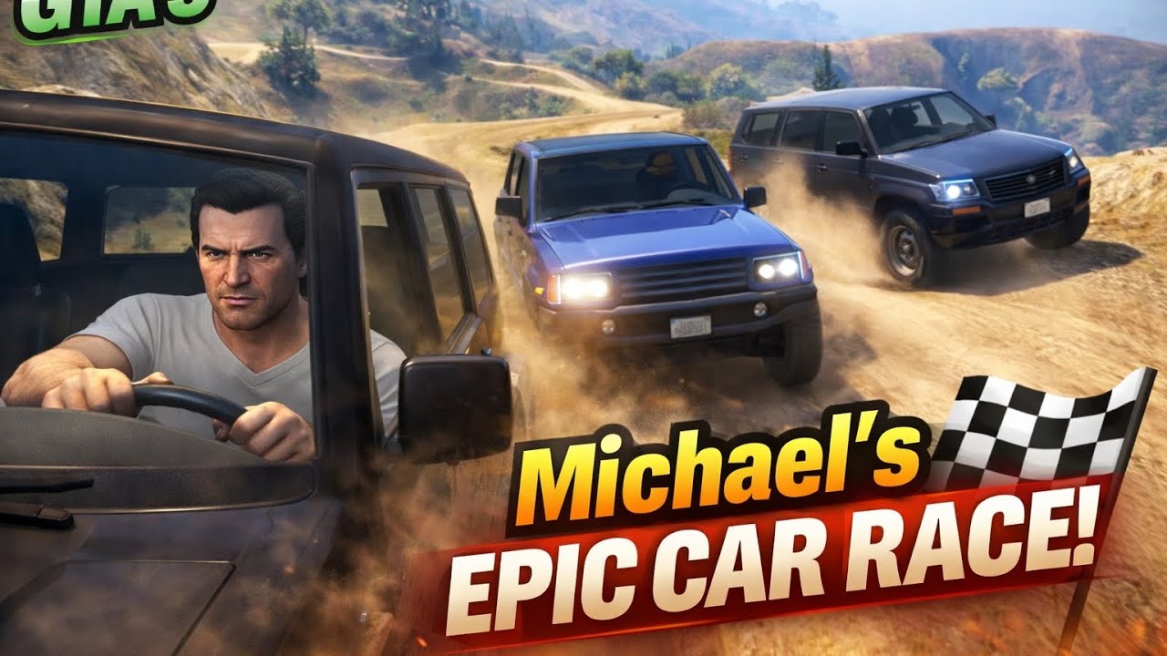 GTA 5 Michael Extreme Car Race 😱 | Offroad Battle