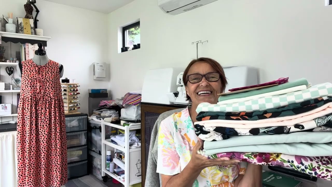 Bumper Fabric Haul. Sewing the Fleur dress & a jumpsuit