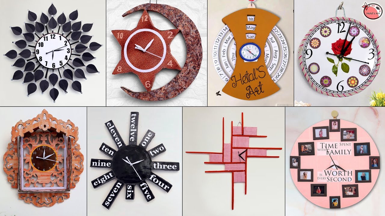 10 Creative DIY Wall Clock Ideas !!! Best Out of Waste | Cardboard Craft