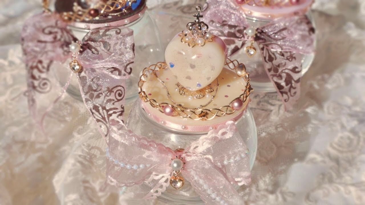 レジン✨バレンタインいちごチョコ♡クリスタルレジンでキャンドルホルダー✨Handmade epoxy resin art jewelry box