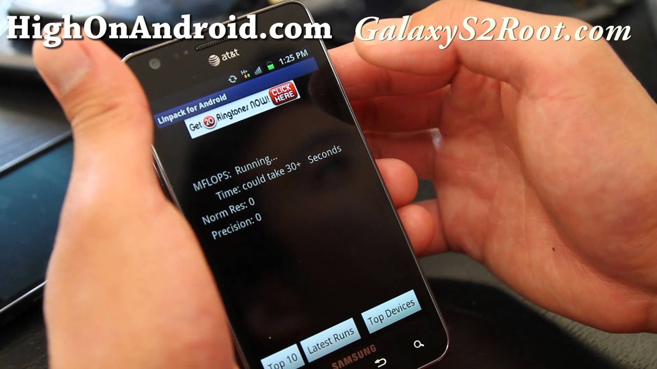 AT&T Galaxy S2 Linpack!
