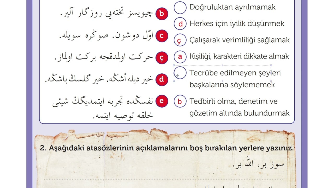 10. Sınıf Osmanlı Türkçesi Sayfa 89