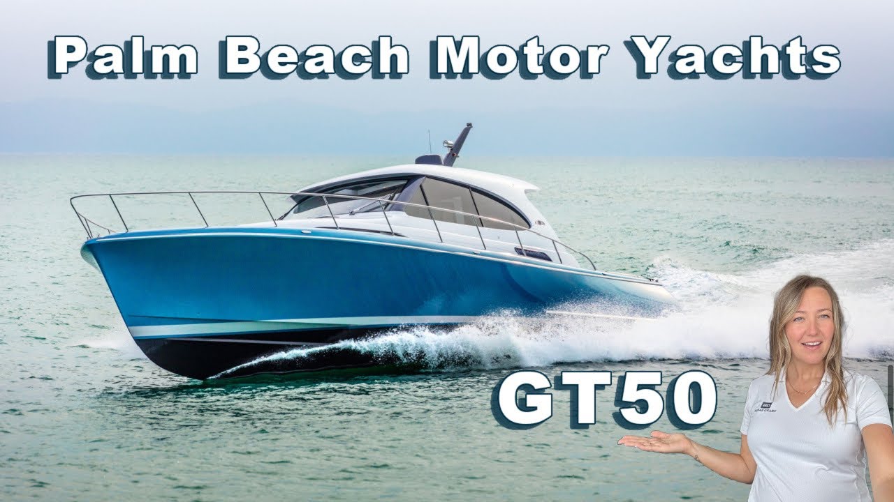 Palm Beach GT50 Walkthrough Yacht Tour with Sara Fithian