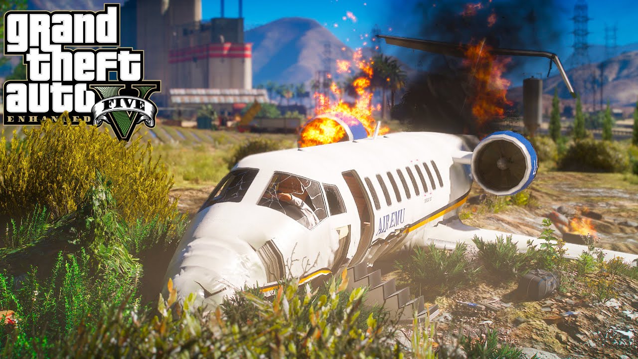 GTA V - MODO HISTÓRIA | CAIDA LIBRE e LEVE TURBULÊNCIA, A QUEDA DOS AVIÕES! - #19
