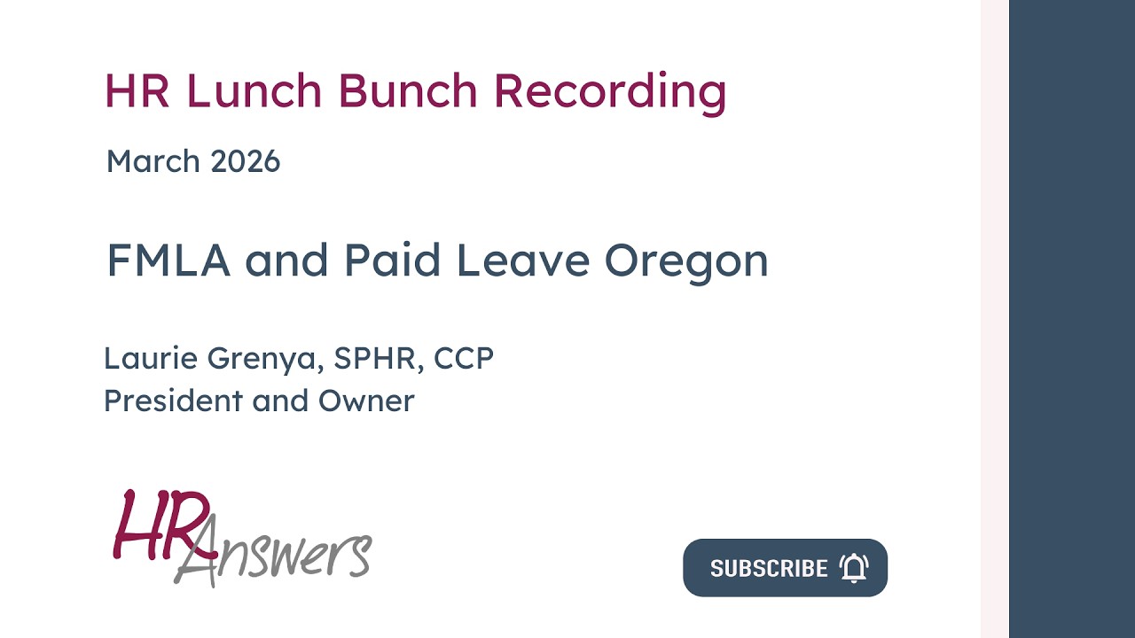 HR Lunch Bunch: FMLA and PLO, March 2026