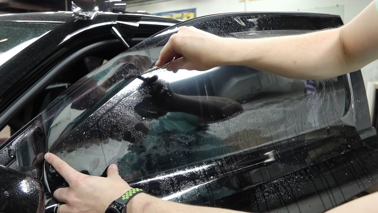 How to Hand Cut Window Tint on the Car | 2019 Dodge Charger