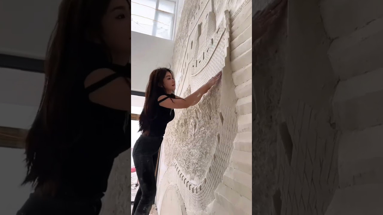 From Cement to Art: Watch a Talented Artist Craft a Stunning Wall Mural