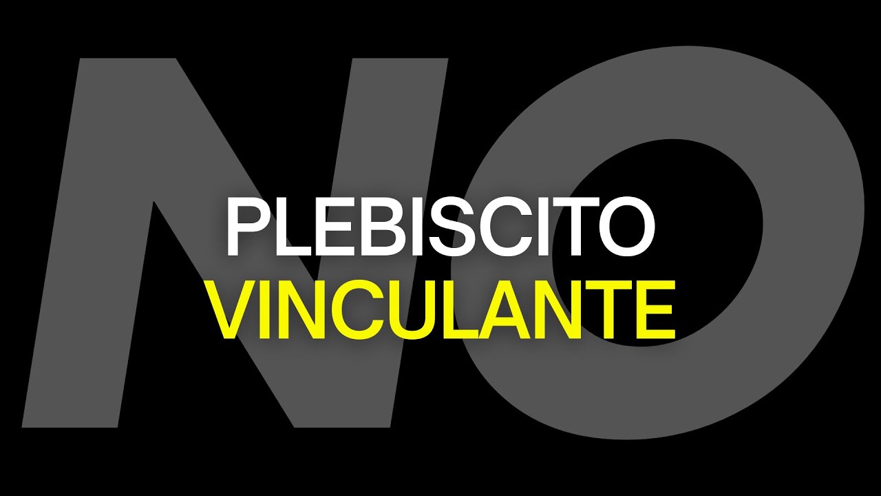 PLEBISCITO VINCULANTE, &iexcl;NO!