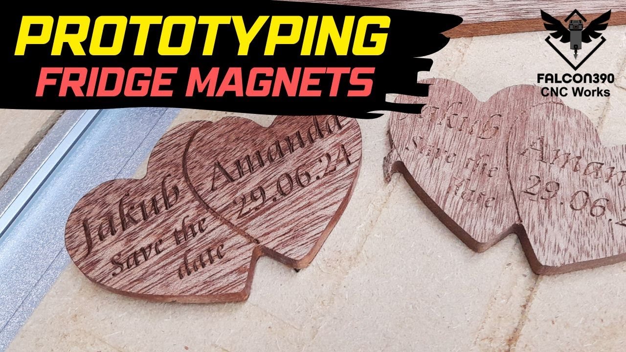 Making wedding fridge magnets on my desktop CNC router from OpenBuilds