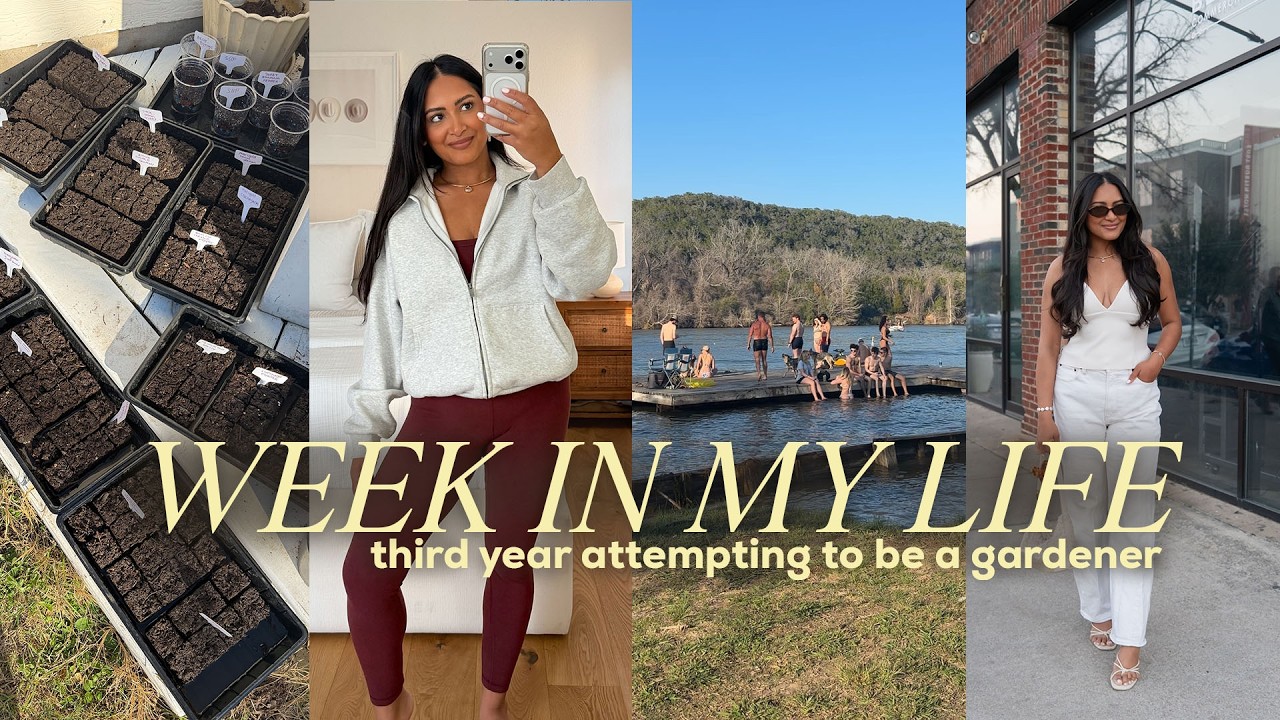 WIML VLOG 🌱🍓 prepping my cut flower garden in Austin, easy weeknight meal ideas, A&F try on haul