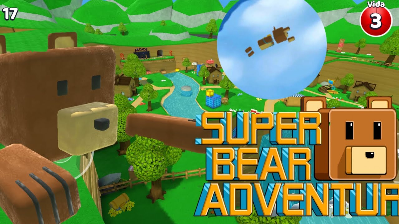 Joguei super bear adventure(sba)vila das tartarugas com meu irmão EP:1
