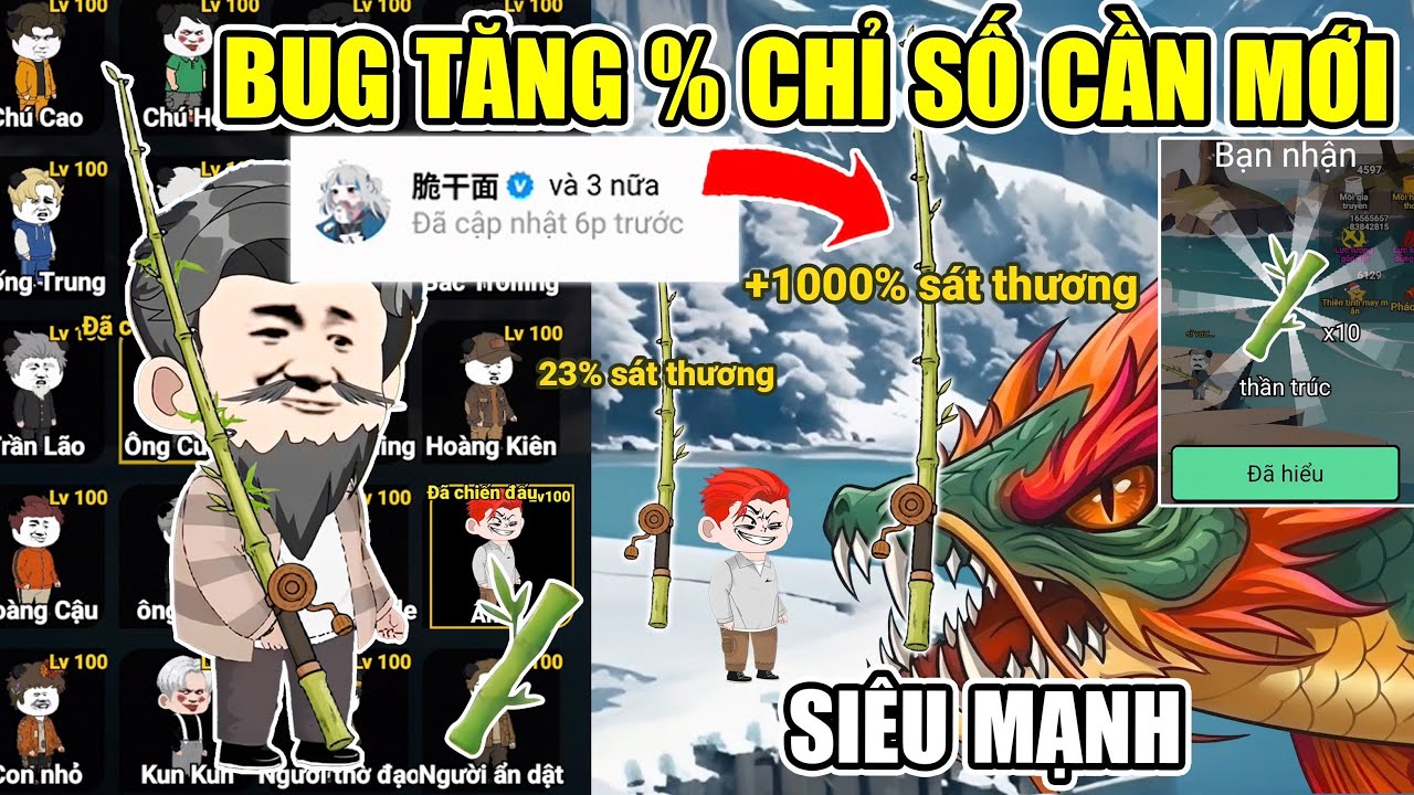PHÁT HIỆN CÁCH BUG TĂNG CHỈ SỐ CẦN MỚI SIÊU MẠNH ĐẠI CHIẾN CÁ MỚI 1 HIT CÂU CÁ VẠN CÂN 