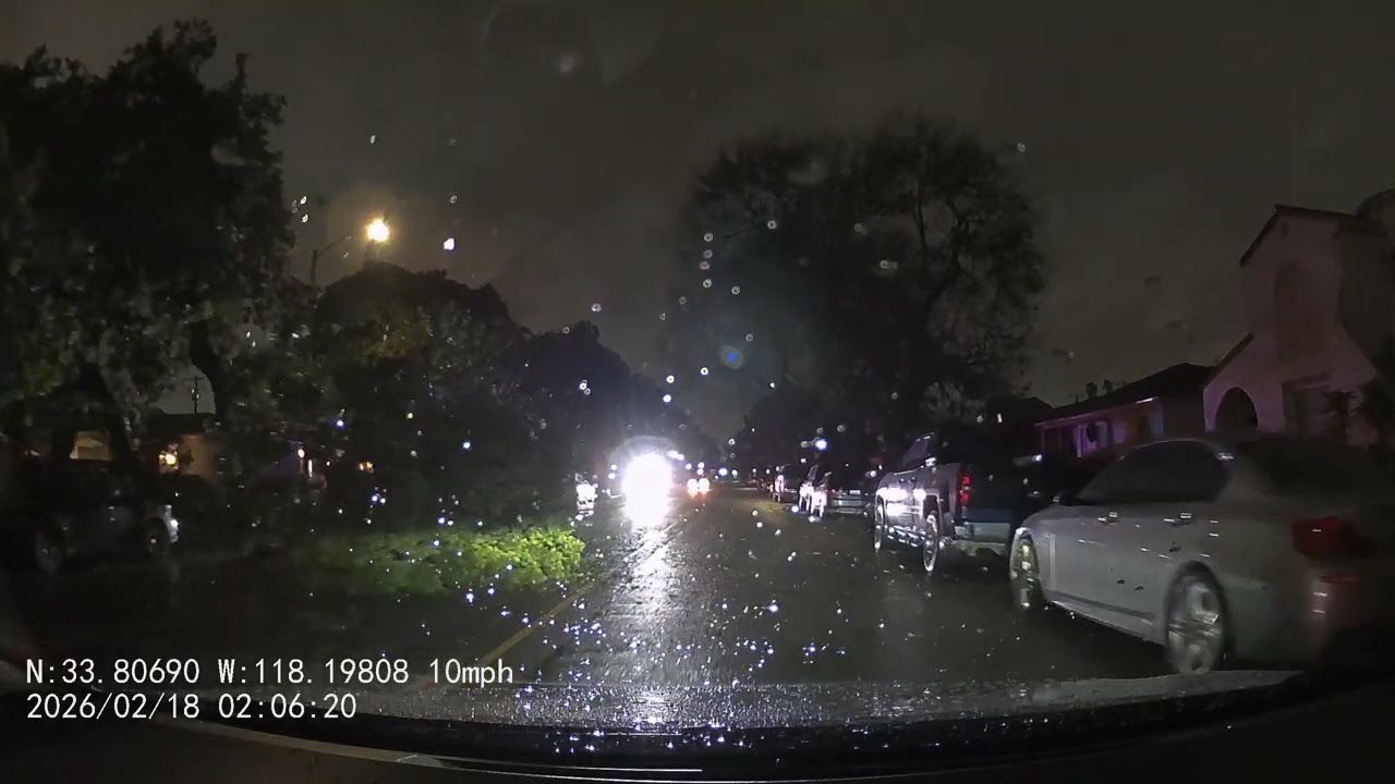 #Daily #Drive #Dashcam #South California, #USA#Los Angeles #Rainy and #Stormy #Night