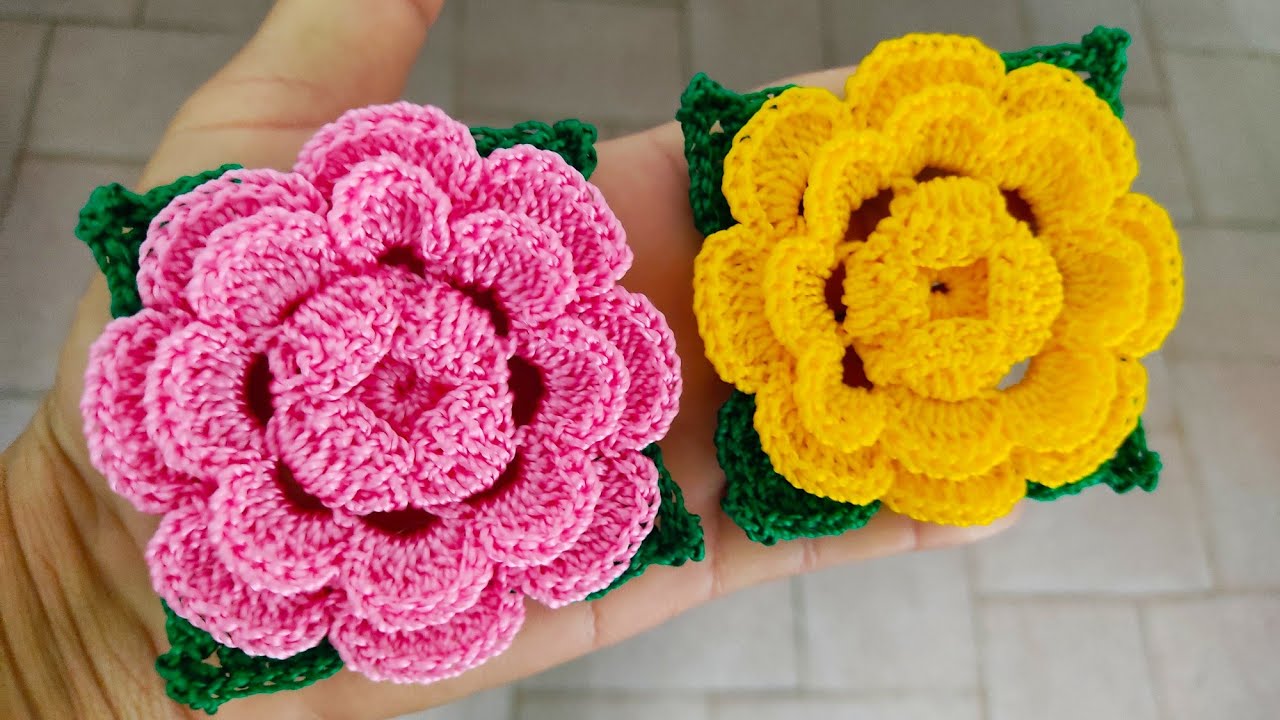 flor em crochê rápida e fácil