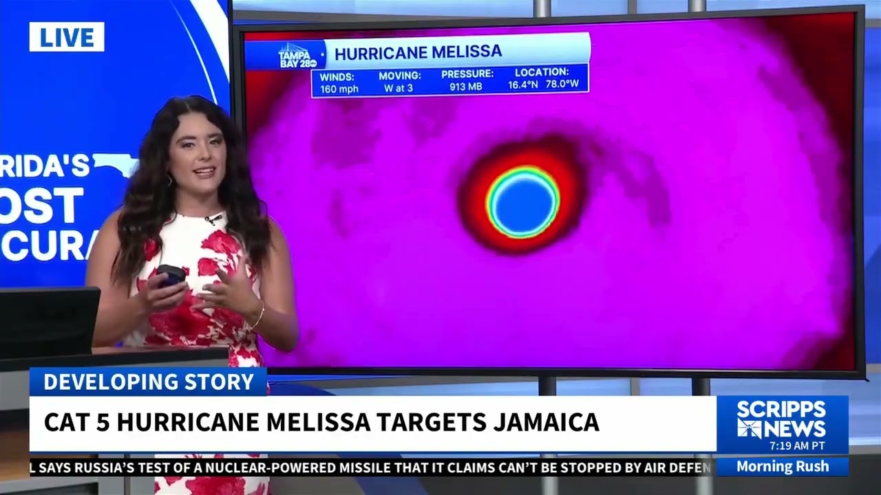 WFTS Ally Blake on Scripps News Hurricane Melissa 2025 10 27