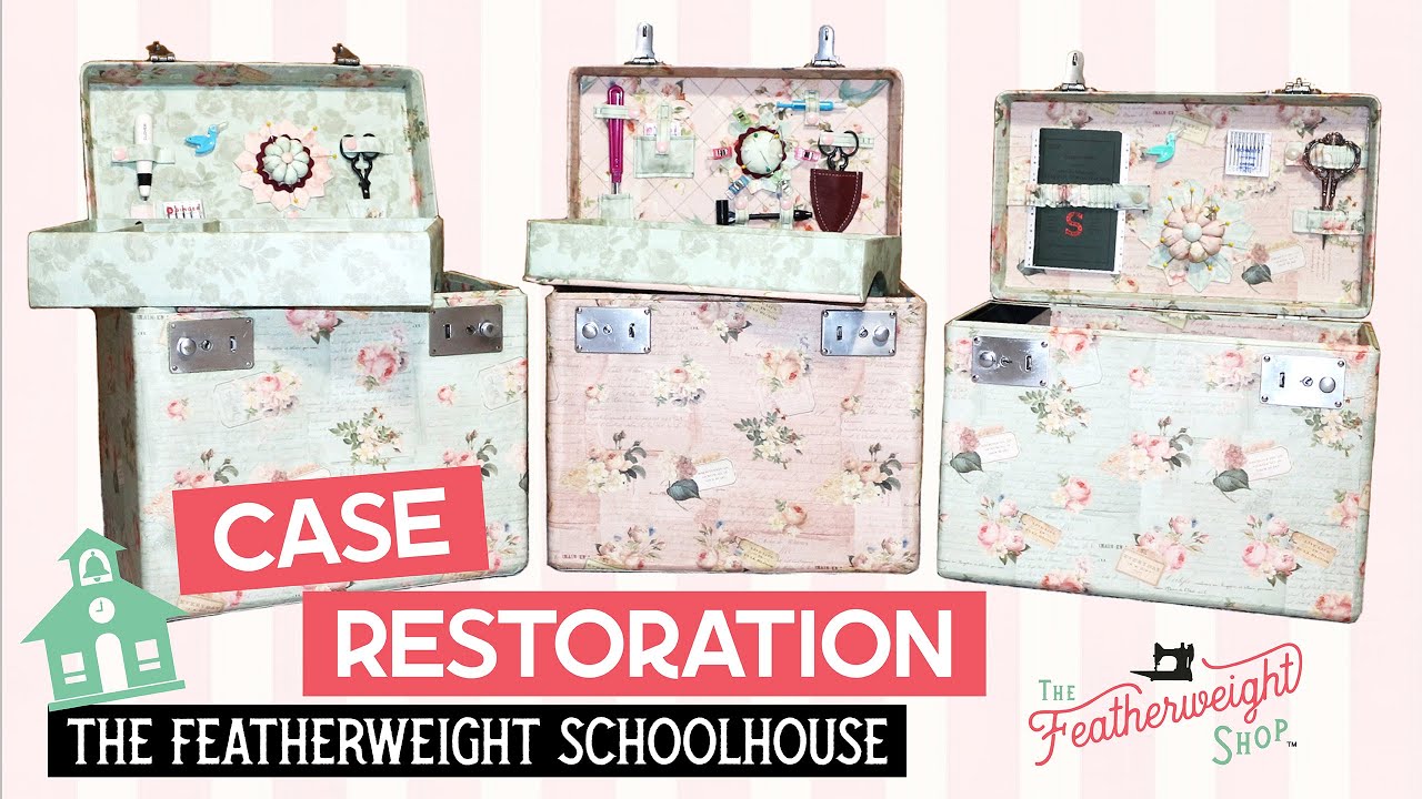 Featherweight Case Restore Along Part 22: Covering the Case Bottom - Making the Template