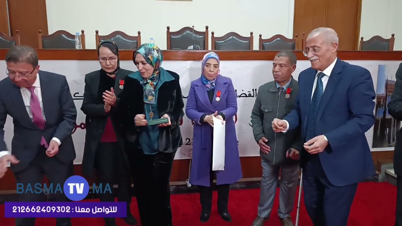 مكناس/لحضة تكريم القضاة بوسام الملكي بافتتاح السنة القضائية بمحكمة الاستناف لسنة 2026  (بصمة تفي)
