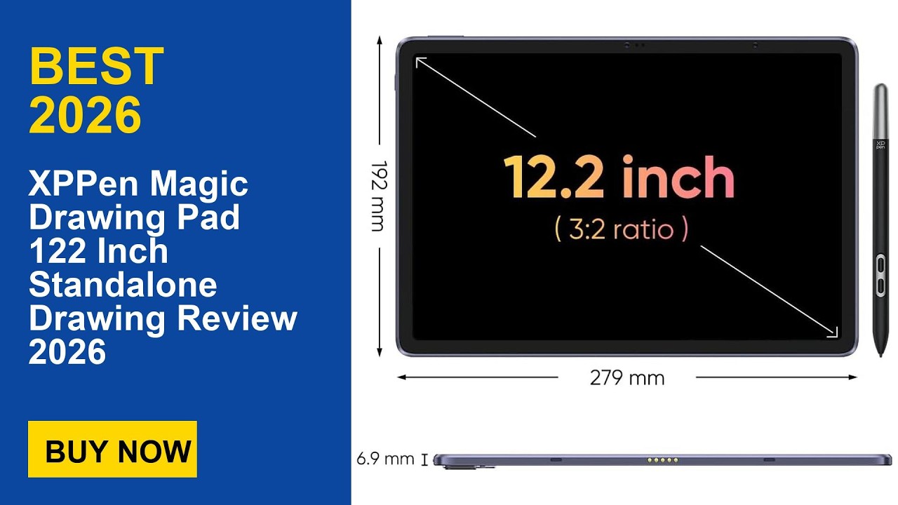 XPPen Magic Drawing Pad 122 Inch Standalone Drawing Review 2026