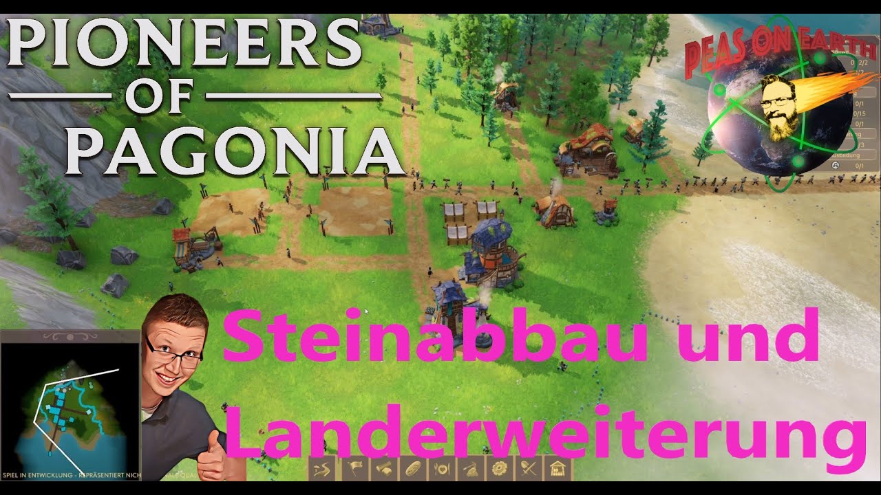 Steinproduktion und Wachturm errichten - Land erweitern - Pioneers of Pagonia Demo - Wuselfaktor #02