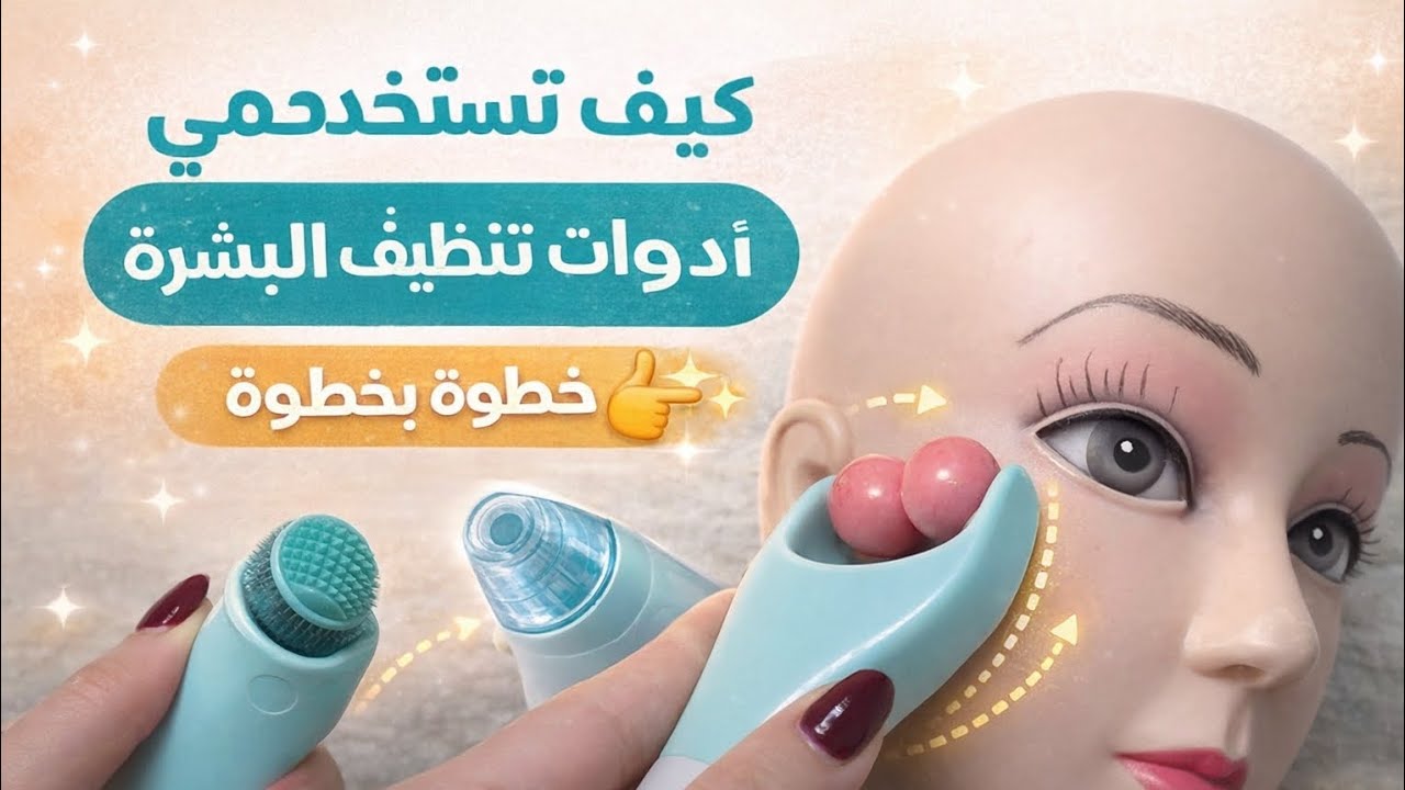 كيف تستخدمي أدوات تنظيف اللشرة خطوة بخطوة👏🏻👏🏻