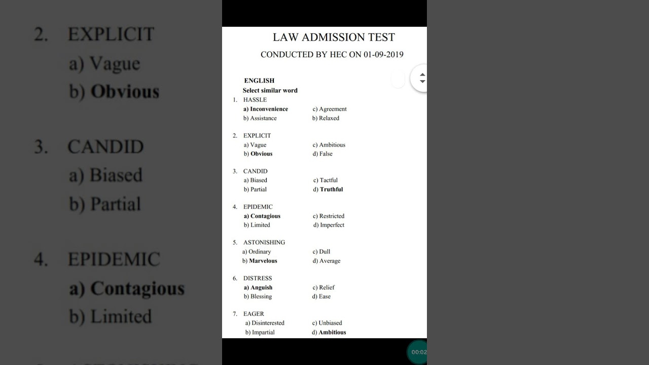 past paper of lat | 1 September  2019 | law admission test preparation
