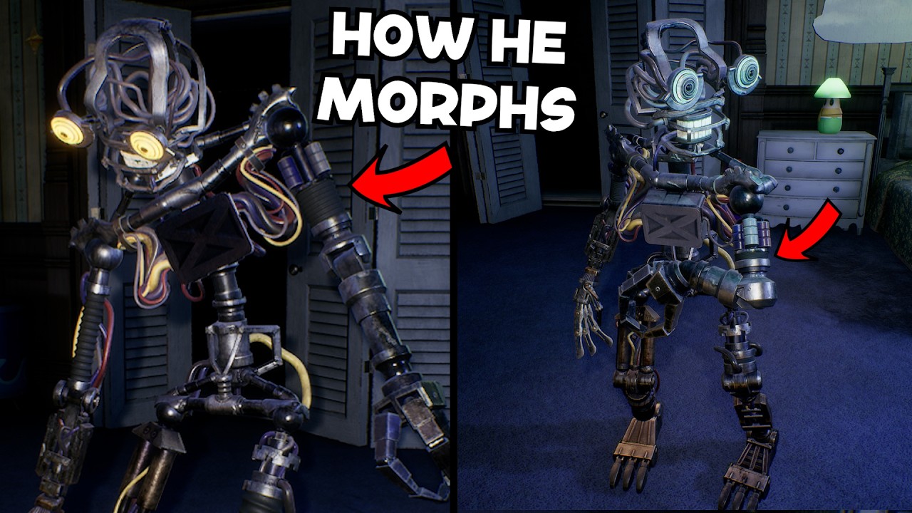 FNAF: SOTM Mimic Model Up Close & Morph in Slow Motion