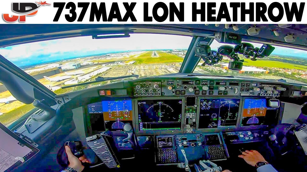 Boeing 737MAX into London Heathrow + Pilot Landing Briefing