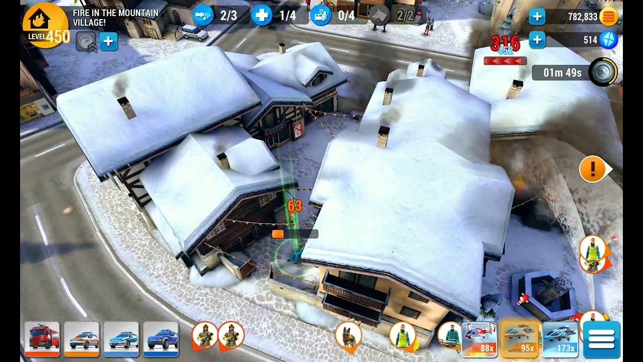 Emergency HQ, Hero Level 166, Fire in the mountain village
