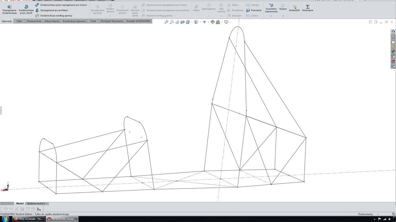 [#88] Szkic 2D/3D konstrukcji ramy. Część 1. Projektowanie konstrukcji ramowej SolidWorks.