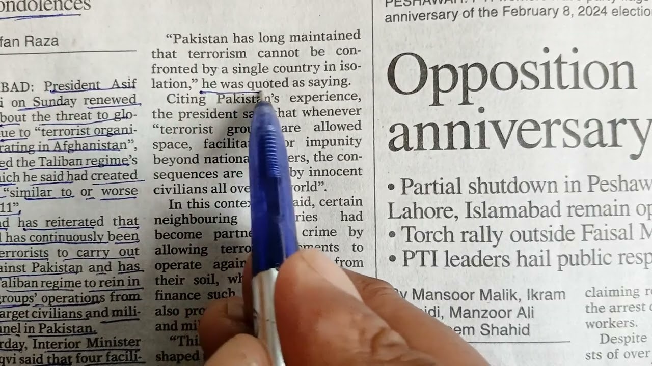 Today's Dawn Newspaper analysis// 09 Feb 2026// Newspaper Reading for English improvement/#dawnnews 