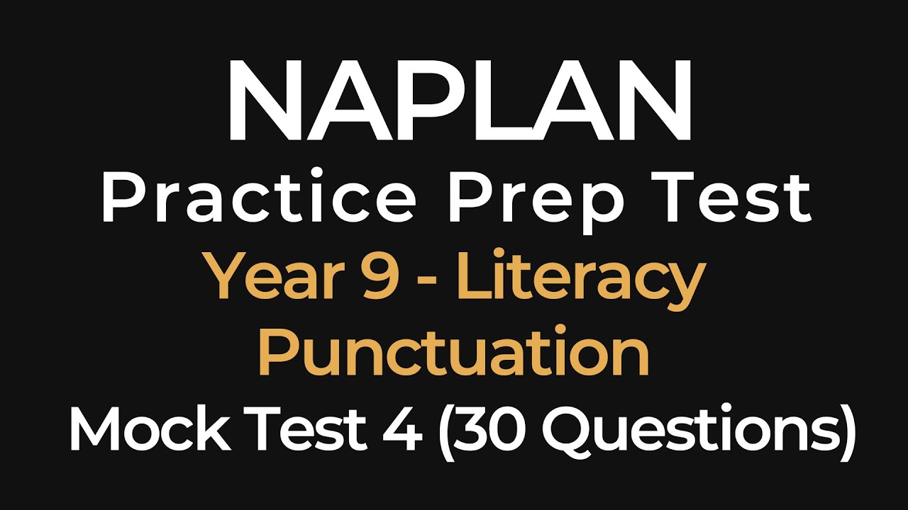 NAPLAN Year 9 Language Conventions Practice Test 4 | Literacy & Punctuation | Mock Test (30 Qs)