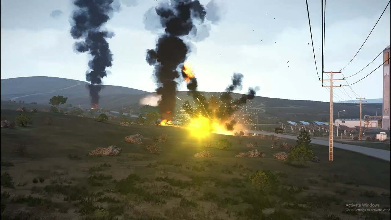 A US armored convoy was destroyed by the powerful explosion of a Russian made Javelin anti tank miss