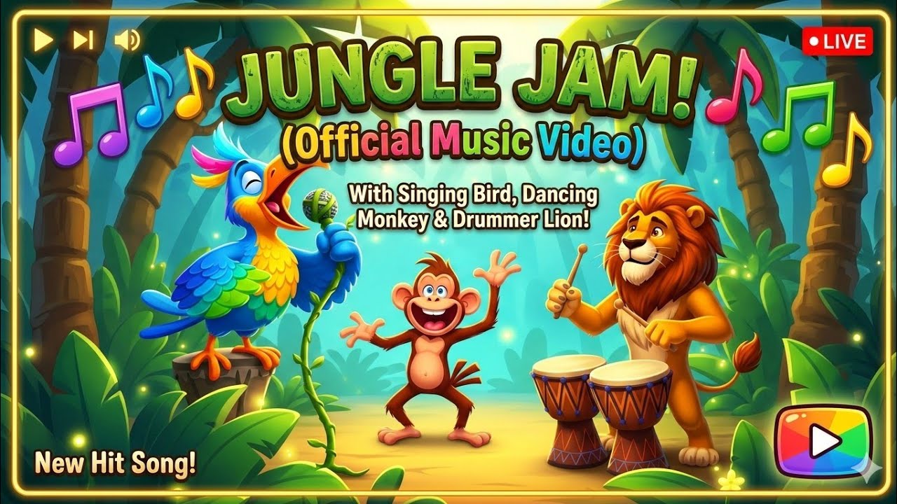 Jungle Jam!🦁 The Ultimate Animal Dance Song | Jungle Masti | #KidsSongs| Nursery Rhymes & Kids Music