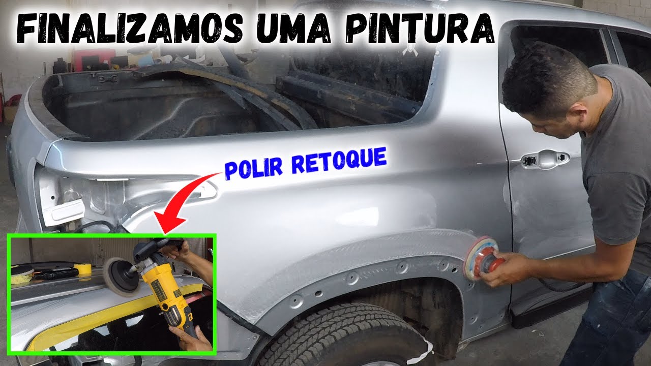 LIXAR A SECO E POLIR / Mais uma pintura de carro Finalizada na Oficina - retoque em pintura de carro