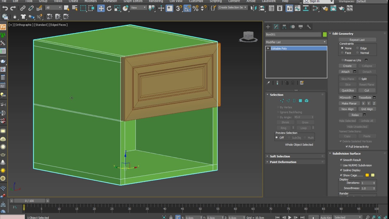 3Ds Max ile Komodin Modelleme / Edit Poly & Spline