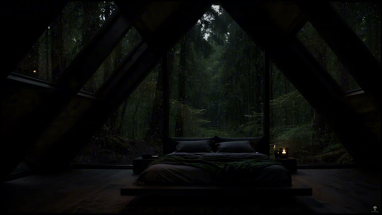 Deep Sleep Rain in a Dark Forest | Calm, Cozy Night Sounds