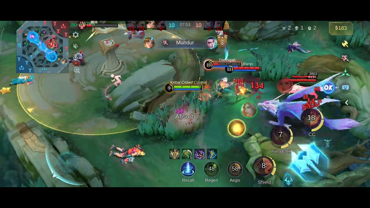 Match 45 Hanabi Push Rank MLBB season 37, Nyusahin banget claude nya 😫