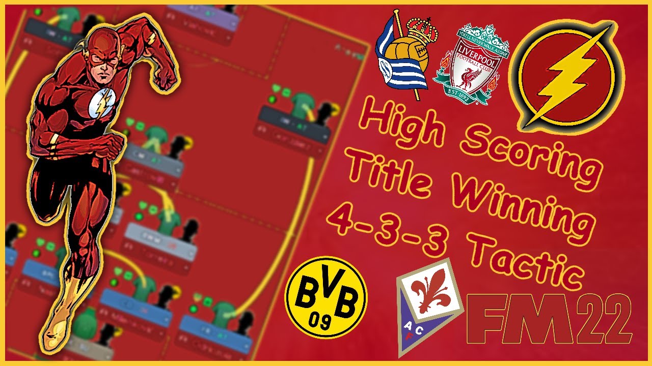 High Scoring League winning 4-3-3 The Flash FM 22 Tactic.