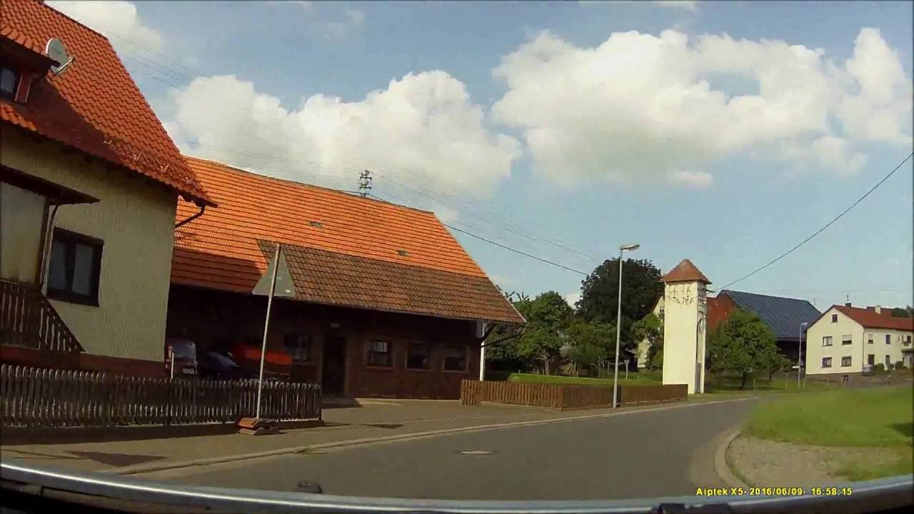 Ortsdurchfahrt im badischen Odenwald/MOS: Reisenbach (SW rein, Ost raus)