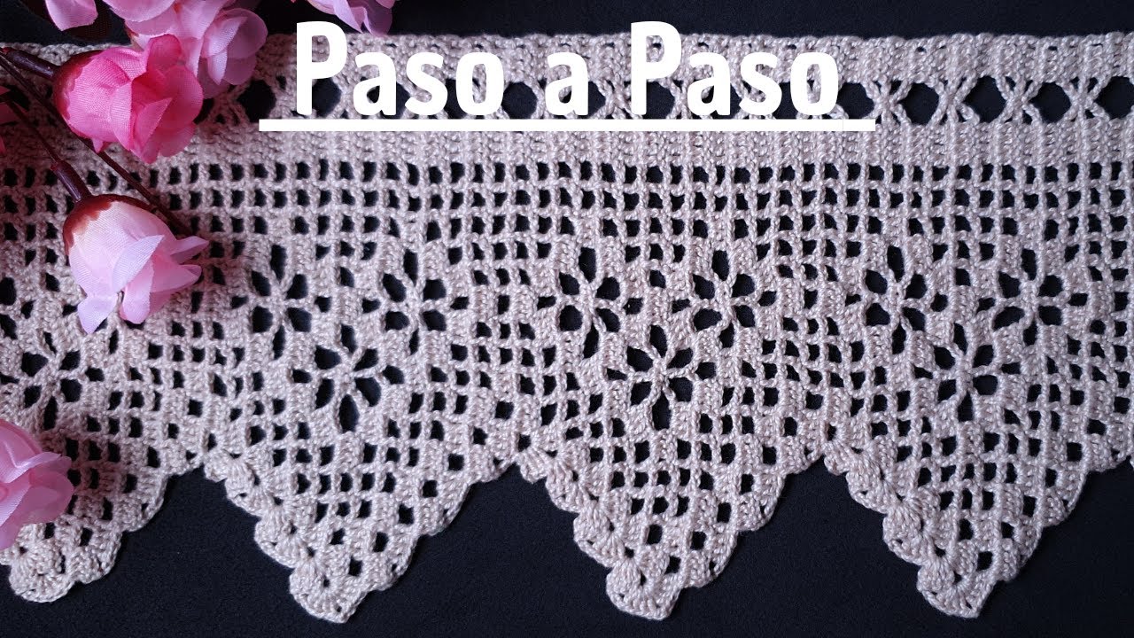 💕Puntillas para Toallas Paso a paso, Puntillas de ganchillo # 100