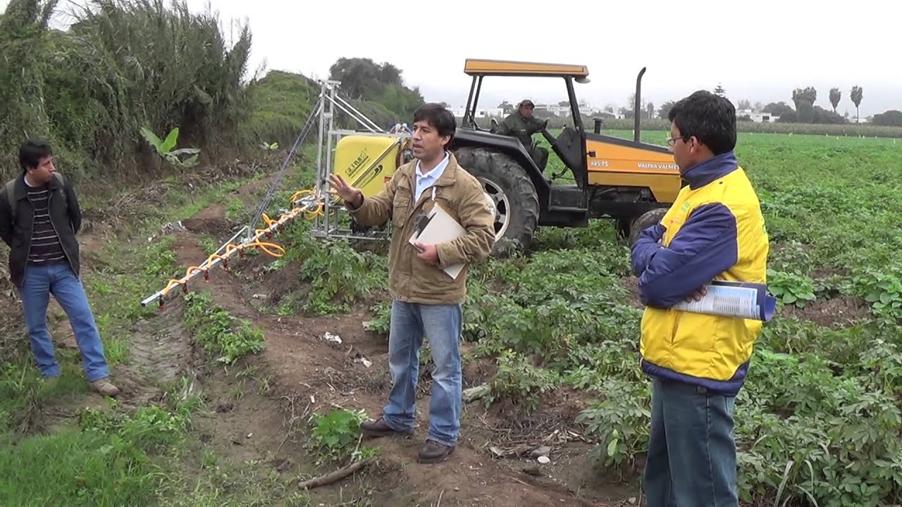 Calibración de un pulverizador de barra Sermi, Lima-perú 1.