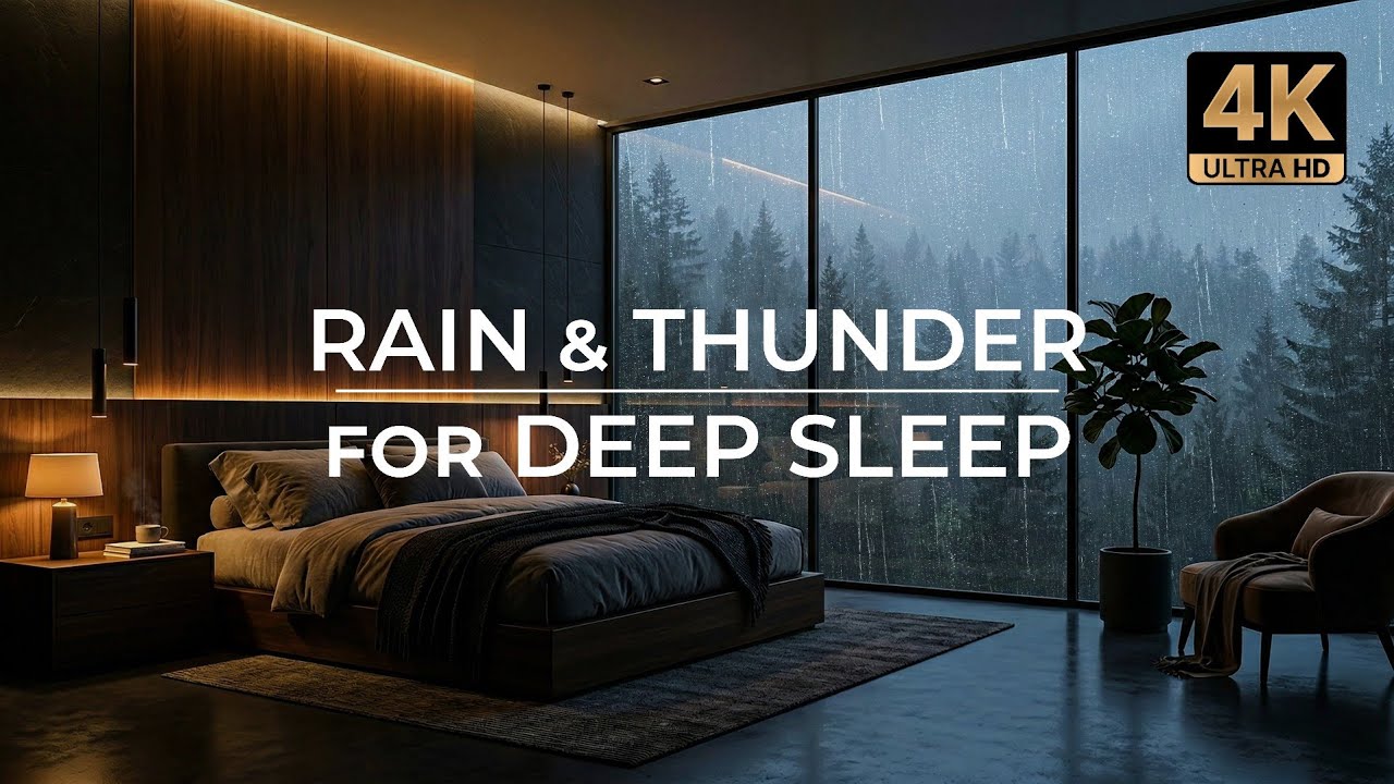 The Ultimate Sleep Environment: 3 Hours Deep Rain & Brown Noise 4K