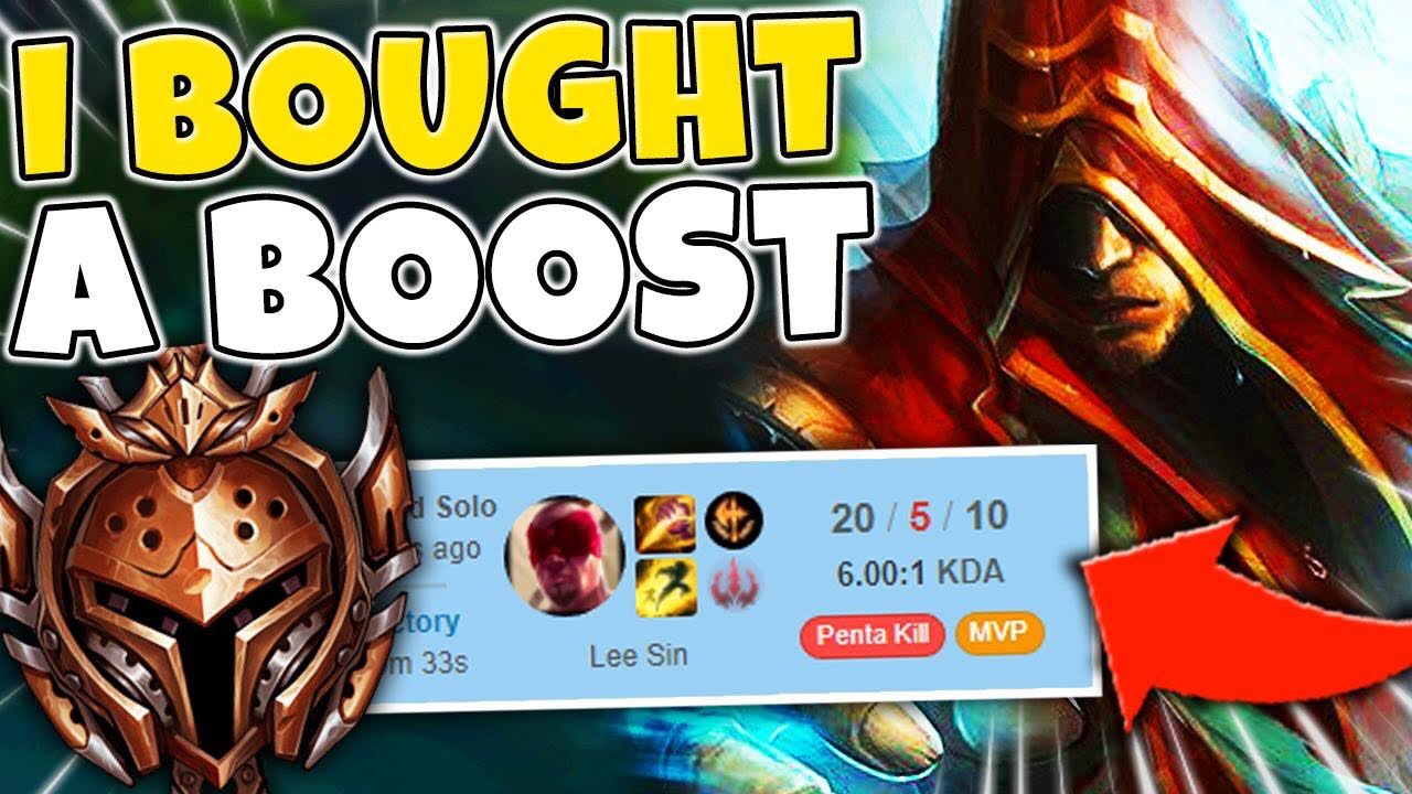 I BOUGHT A BOOST AND PRETENDED TO BE A BRONZE LEE SIN (REVEAL AT END) - League of Legends
