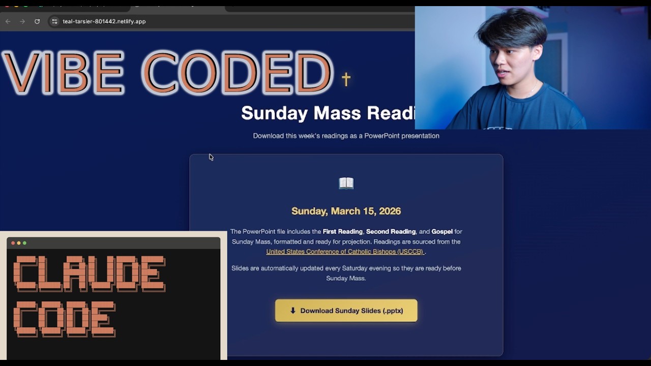 Vibe Coding изменил всё. Я создал это для своей церкви меньше чем за час.