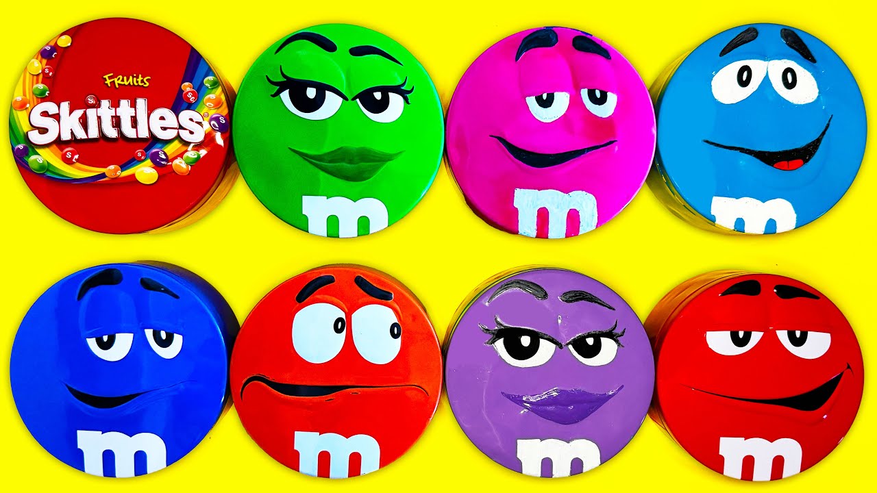 Satisfying Video | Amazing Unpacking Brilliant Tins with Vibrant Skittles and Sweet M&M'S Candy ASMR