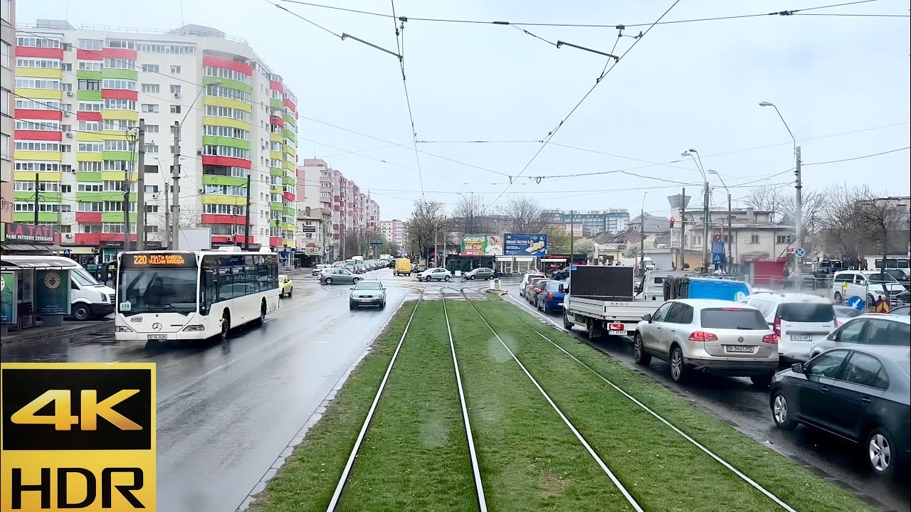 [4K 60fps HDR]STB Bucharest-Calea Ferentari to Cimitirul Evreiesc station on Tramway Lines 19 and 23